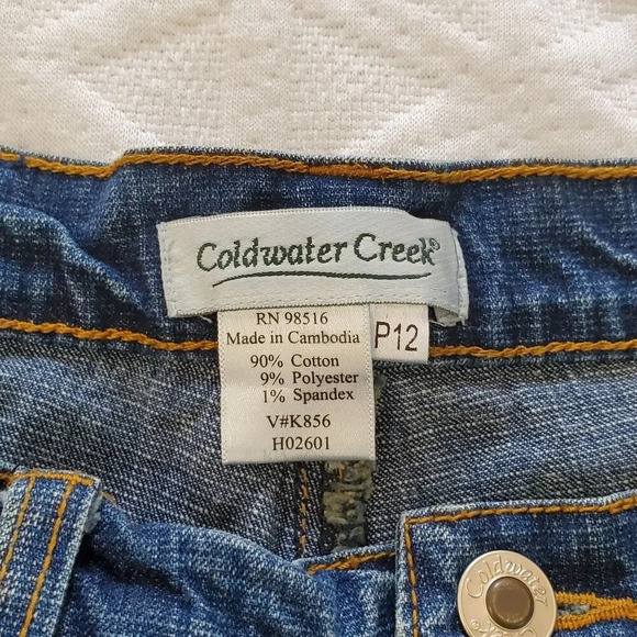 Coldwater Creek Womens Jeans P12 Blue Denim Cotton Blend - Picture 7 of 8